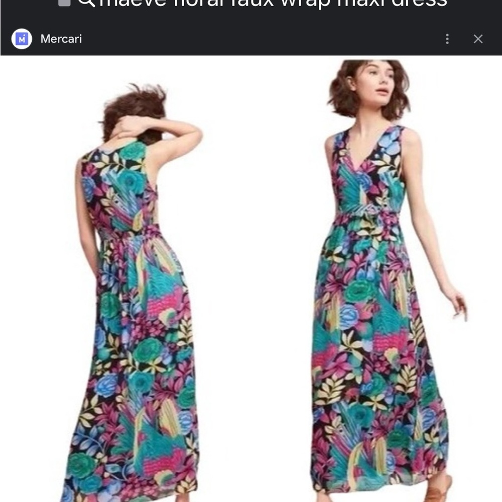 Maeve floral faux wrap maxi dress